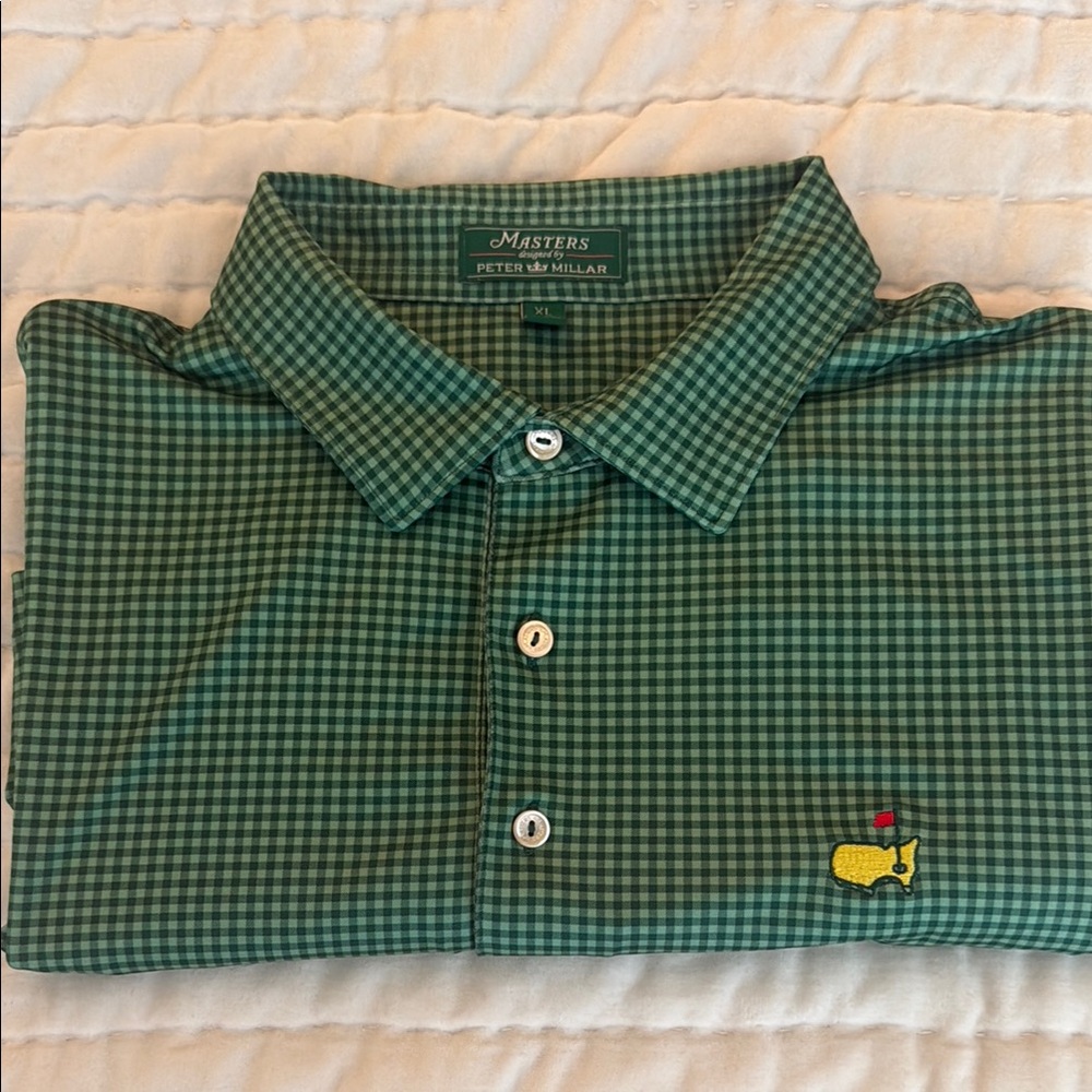 Masters Peter Millar Green Golf Polo